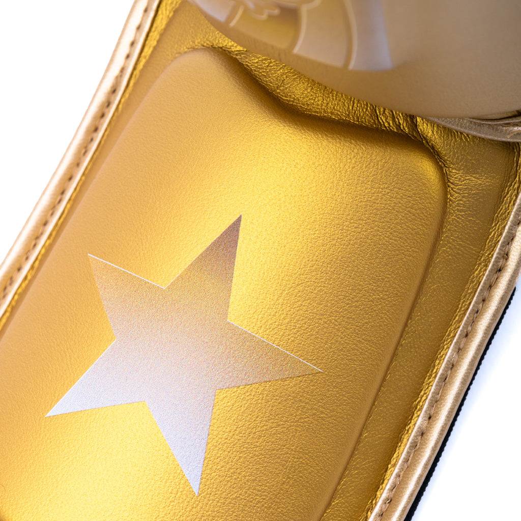 The Flame Shin Guards - Gold