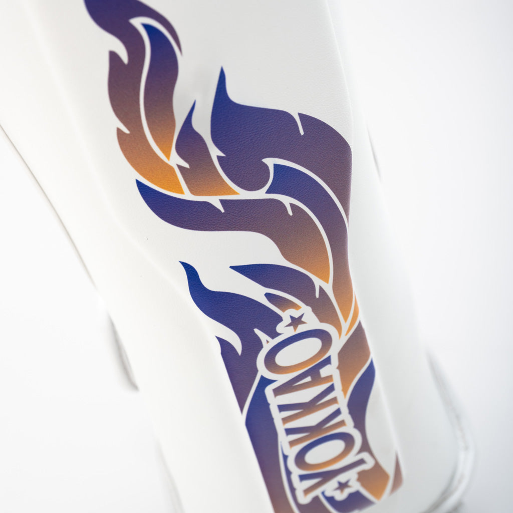The Flame Shin Guards - White