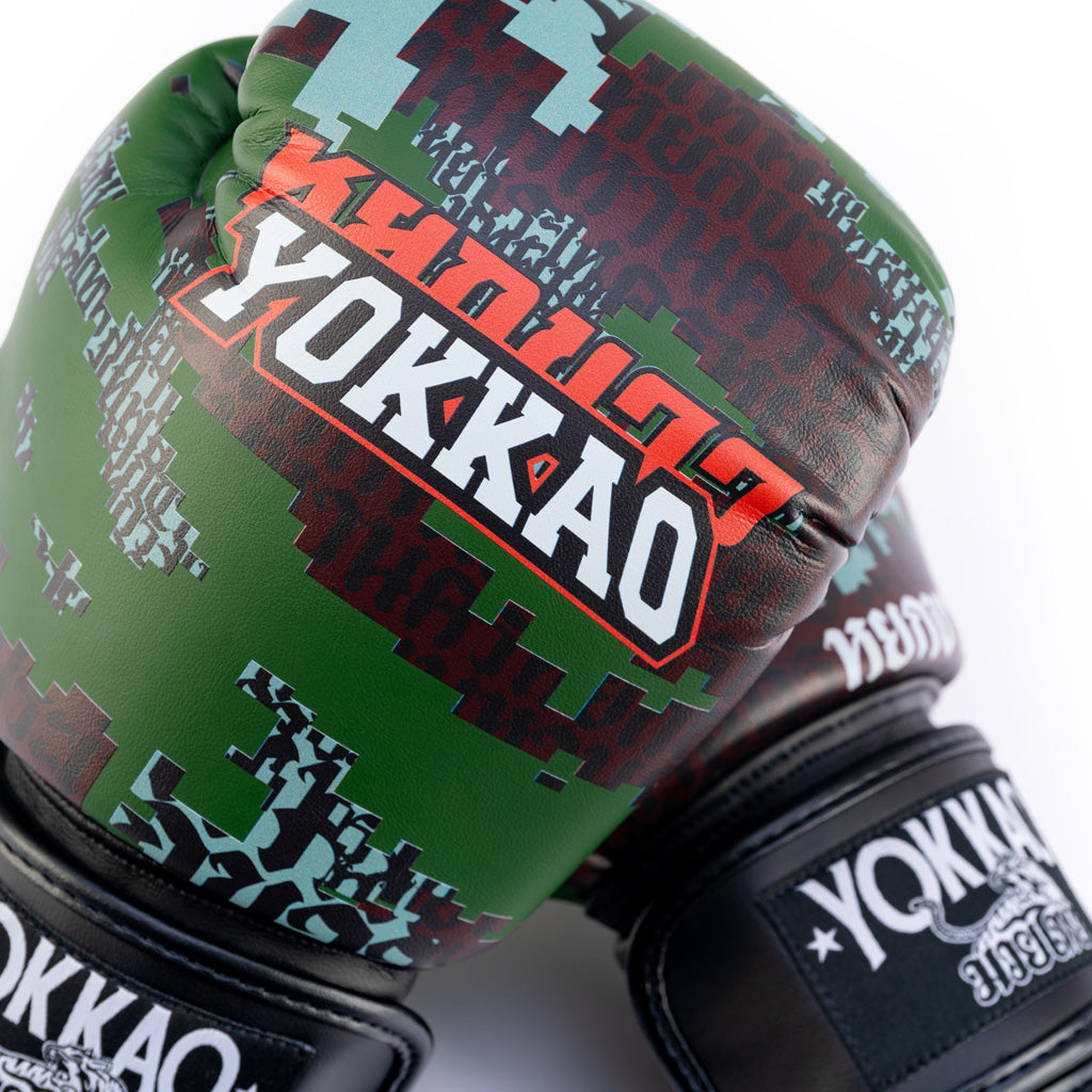 Thai Camo Boxing Gloves - Forest