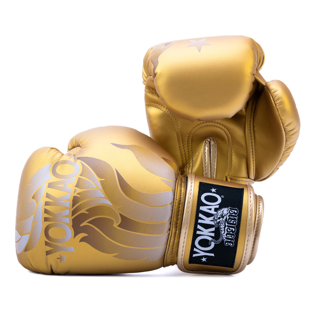 The Flame Boxing Gloves - Gold