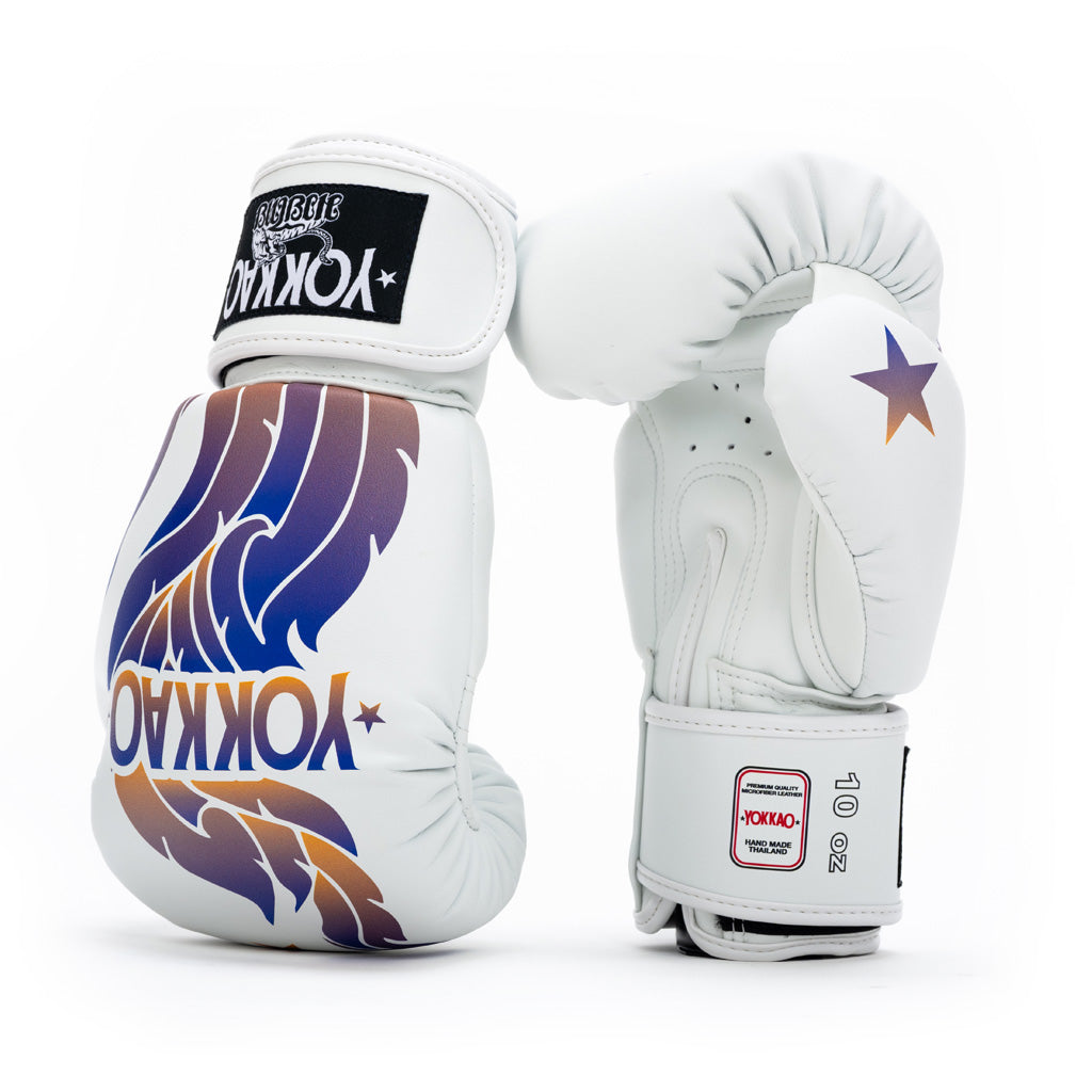 The Flame Boxing Gloves - White